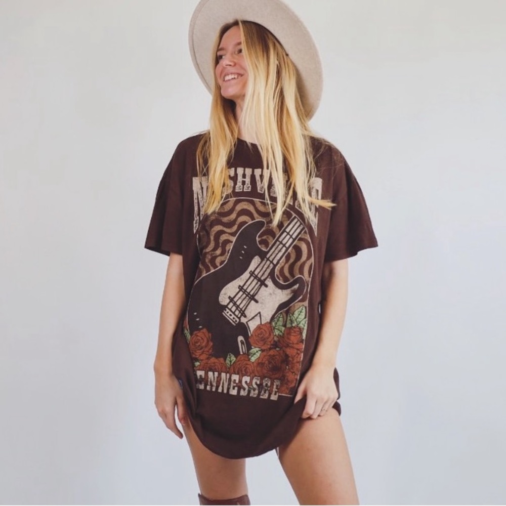 New Nashville Western T-shirt Dress